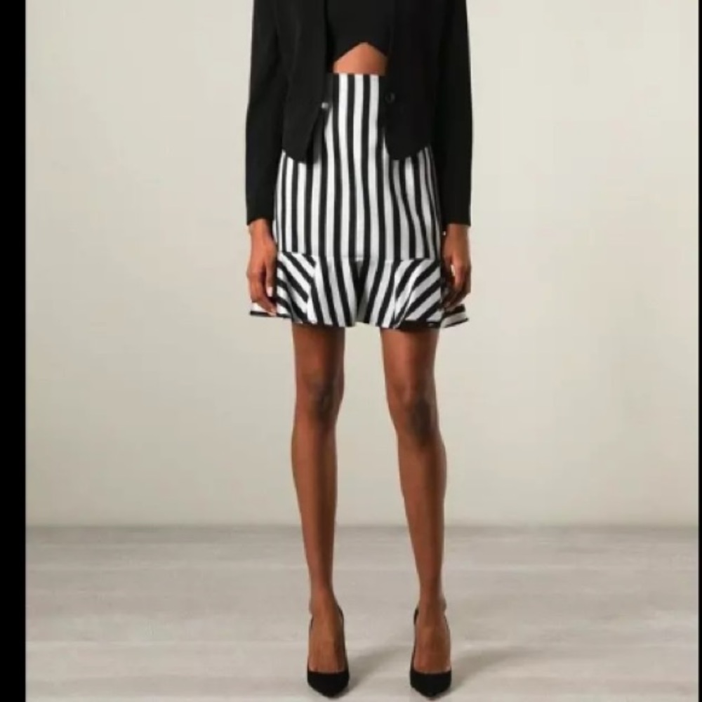 Dolce & Gabbana new striped flare Silk cotton pencil skirt 44/8